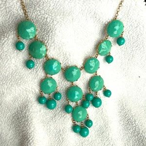 J Crew Bubble Necklace - Turquoise